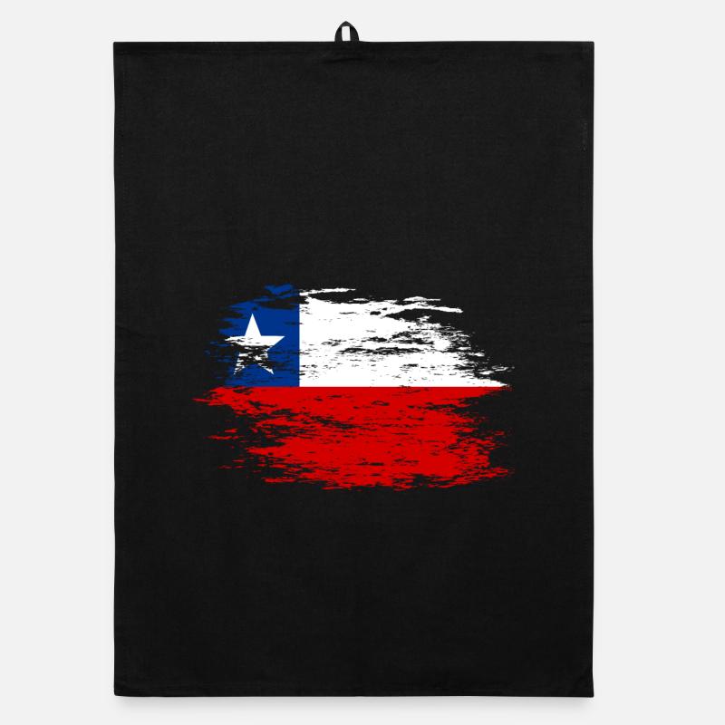 Chile flag used Organic dish towel