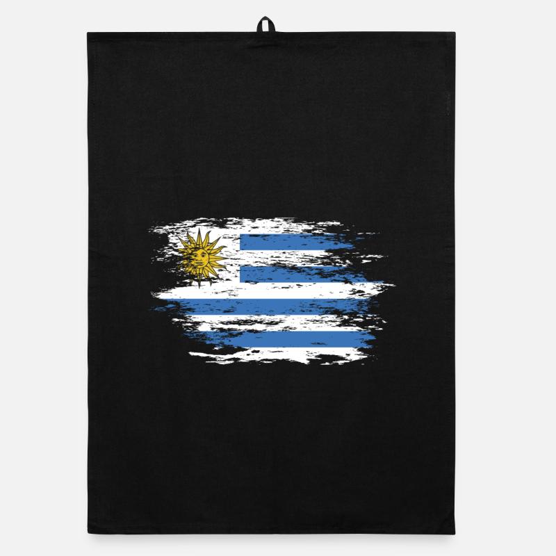Uruguay flag used Organic dish towel