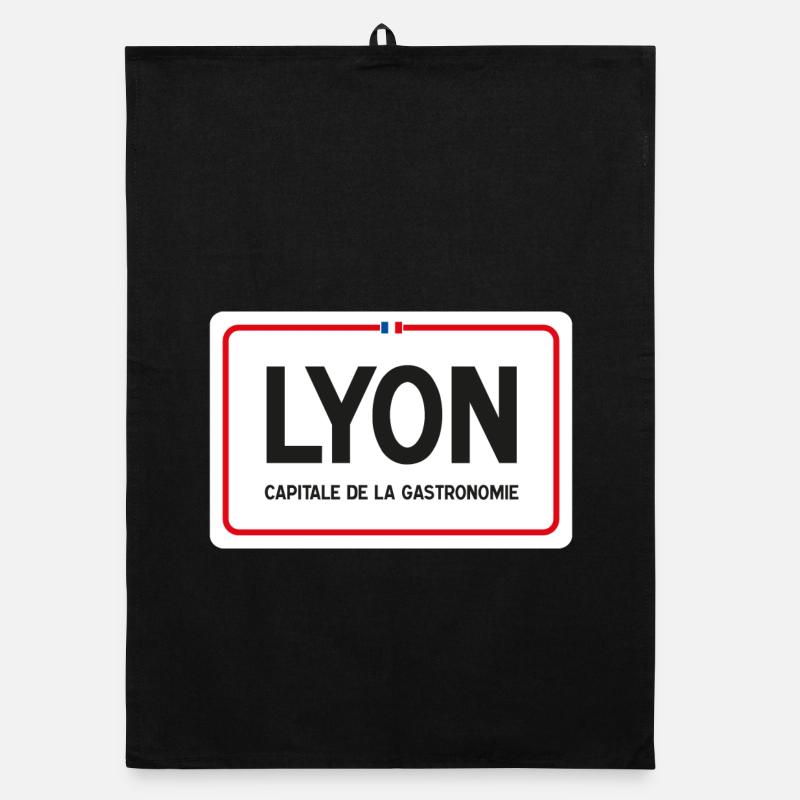 Ortsschild von Lyon Organic Geschirrtuch