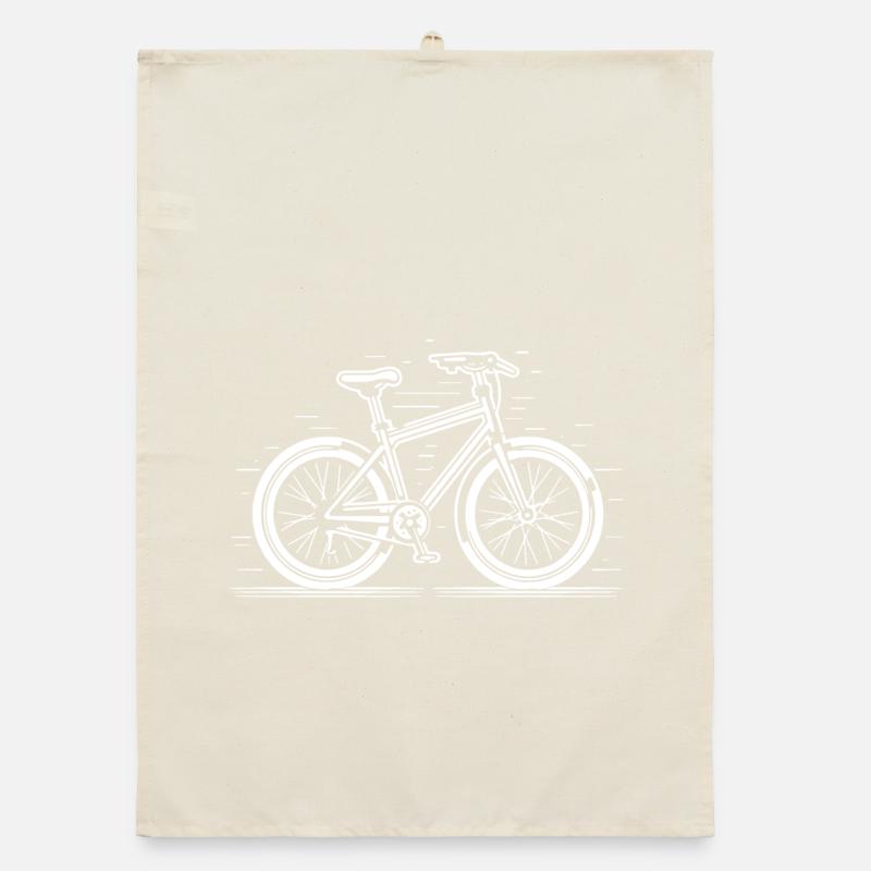 Bicycle Illustration Organic dish towel