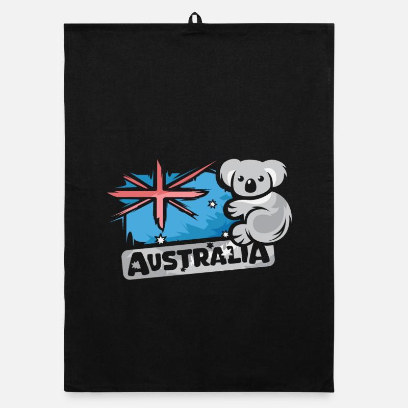Australien Koala Comic Bär Natur Tier Logo Cartoon Organic Geschirrtuch
