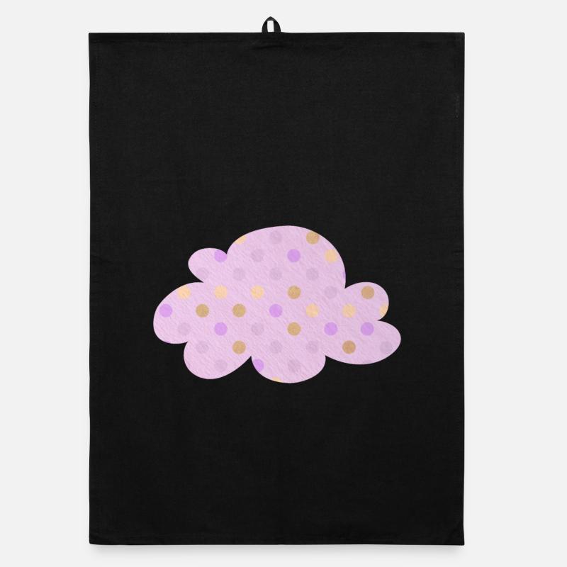 Wolke Punkte Dots Kinderzimmer Wetter rosa Mädchen Organic Geschirrtuch