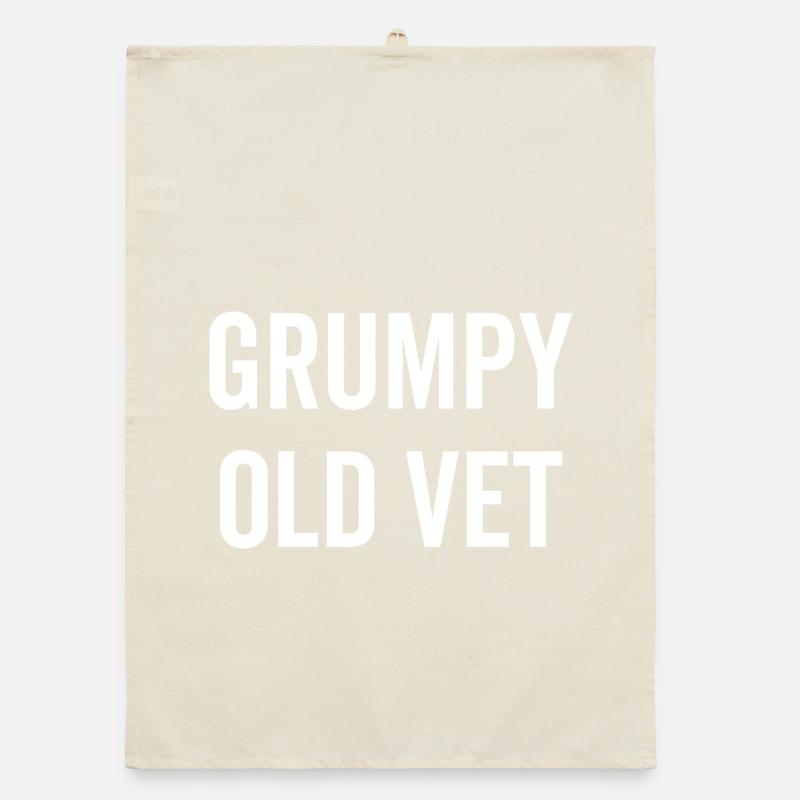 Grumpy Old Vet Organic dish towel