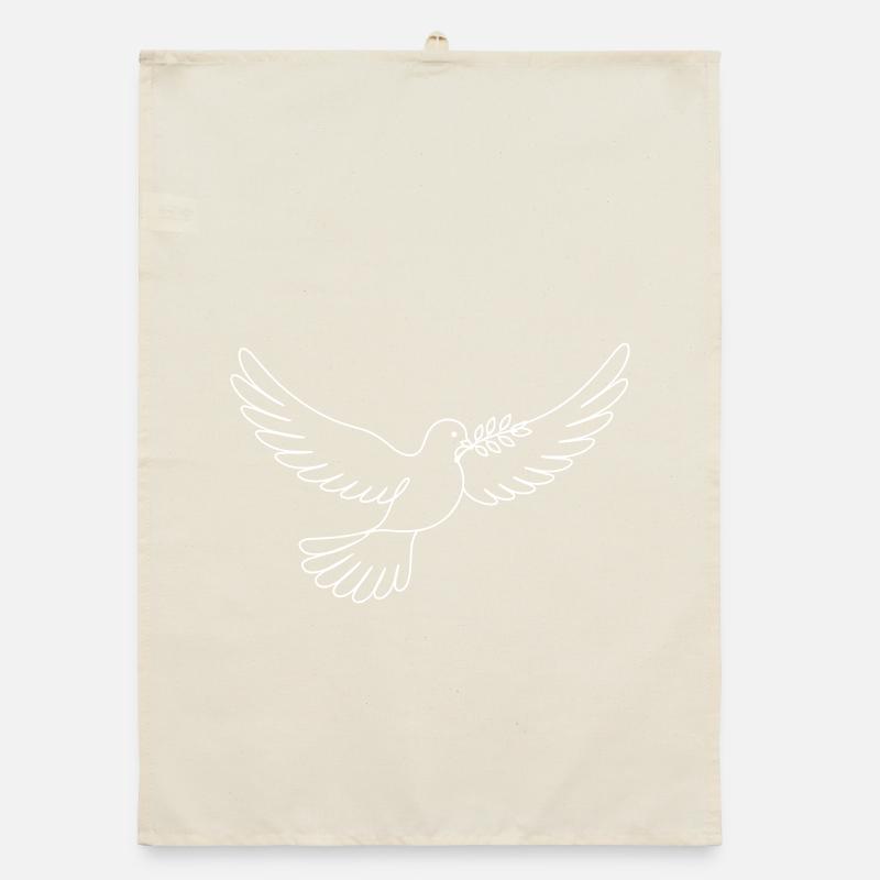 Taube Frieden Organic Geschirrtuch