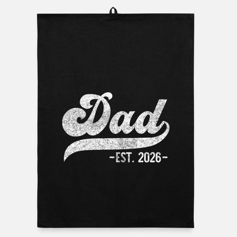 Stolzer Papa 2026 – Dad EST. 2026 Organic Geschirrtuch