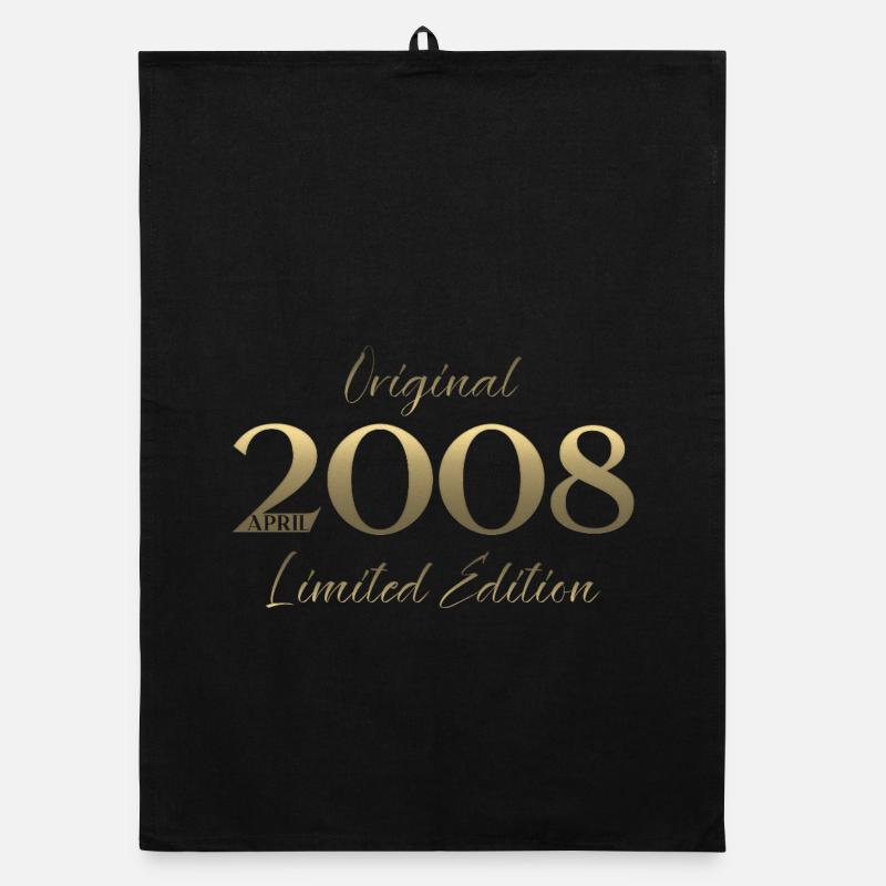 18. Geburtstag Geschenk Mann Original April 2008 Organic Geschirrtuch