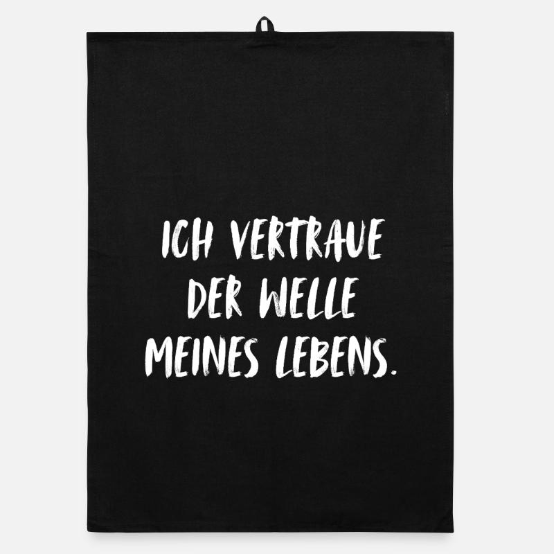Ich vertraue der Welle meines Lebens.  Organic Geschirrtuch