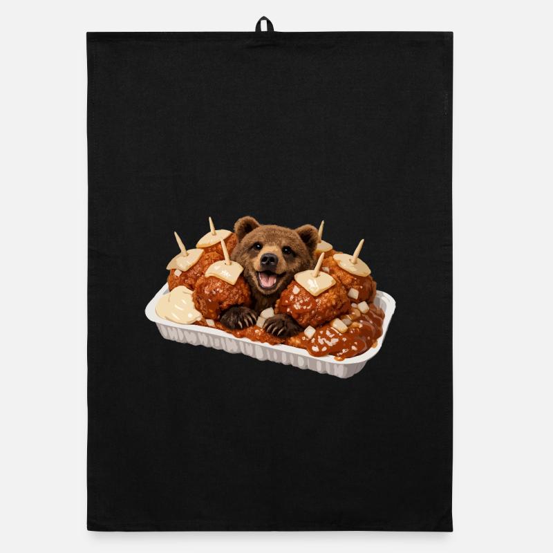 Bear bite with bear Organic dish towel
