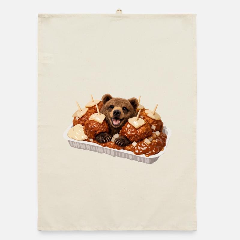 Bear bite with bear Organic dish towel