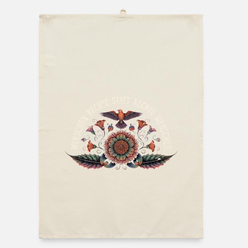 Menschen Rechte statt rechte Menschen shirt decal Organic Geschirrtuch