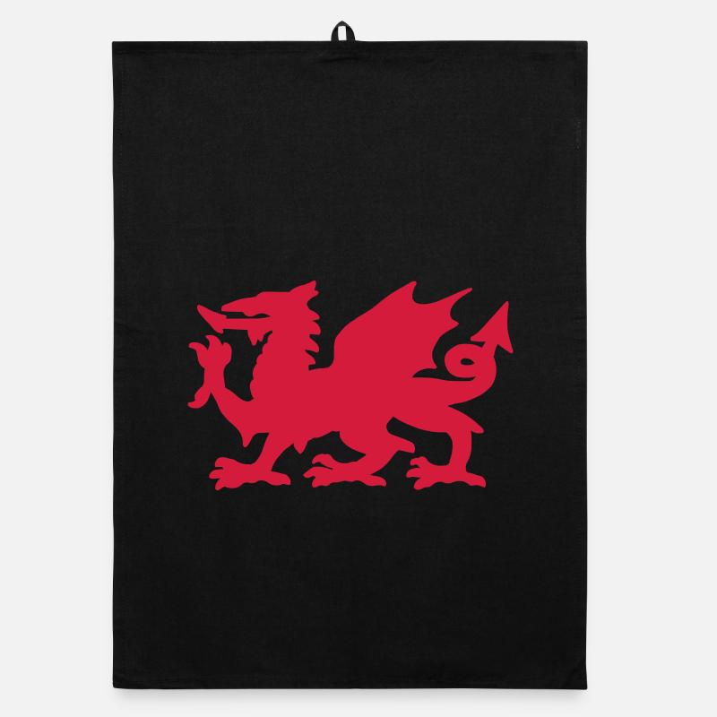 Welsh Dragon Organic dish towel