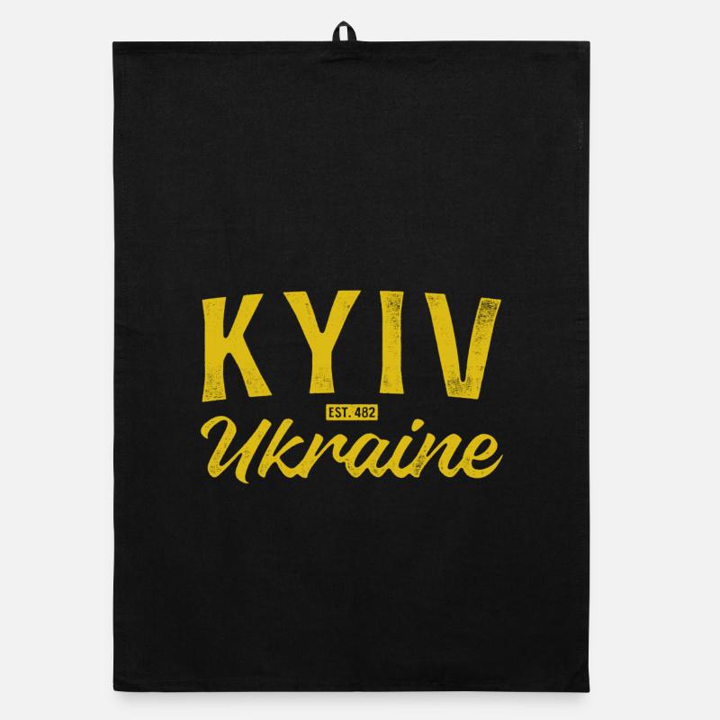 Kyiv Ukraine Gold Script Logo Torchon bio