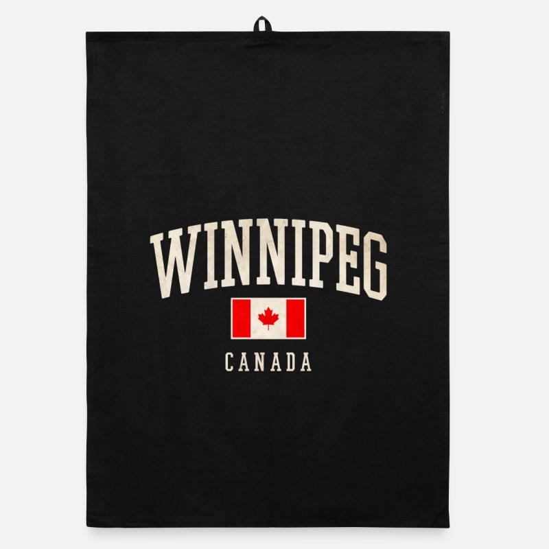 Winnipeg Canada Rétro Varsity Torchon bio