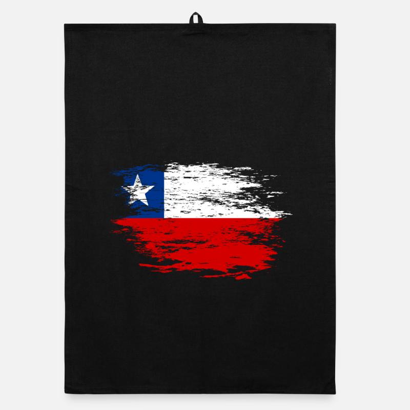 Chile flag used Organic dish towel
