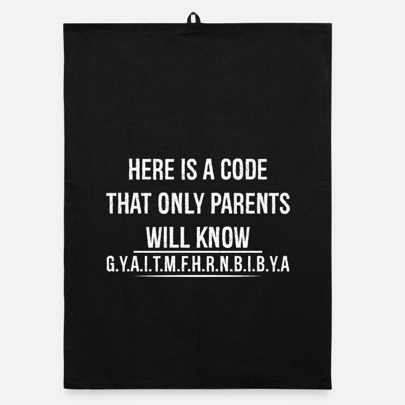 here is a code that only parents will know funny - Torchon bio - noir