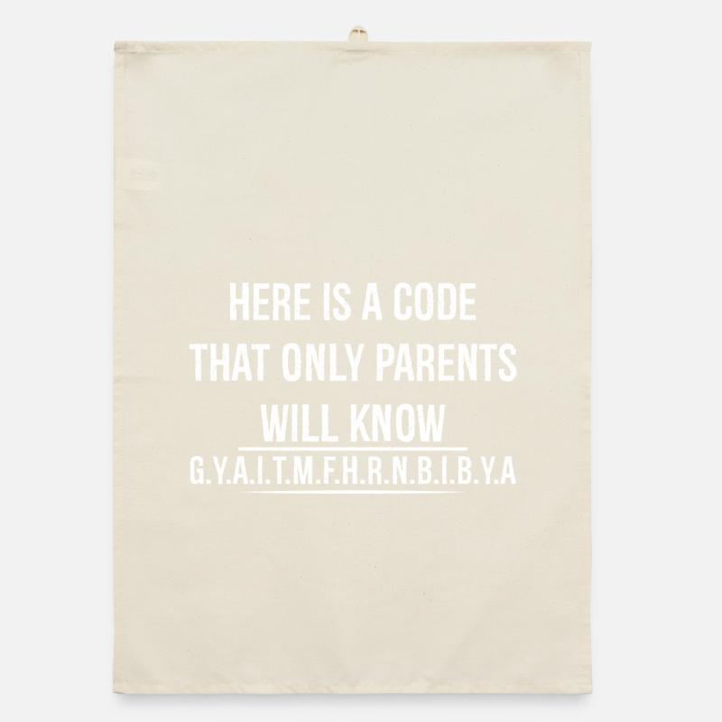 Hier ist ein Code, den nur Eltern kennen werden Organic Geschirrtuch