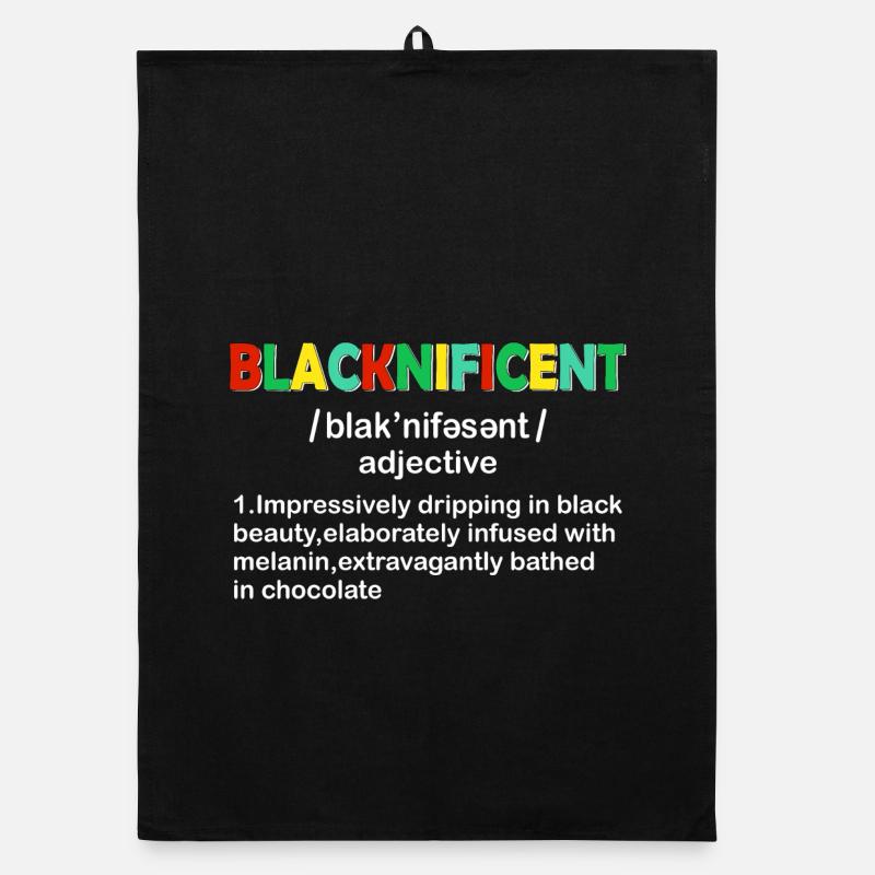 Blacknificent Definition Proud Black History Month Organic Geschirrtuch