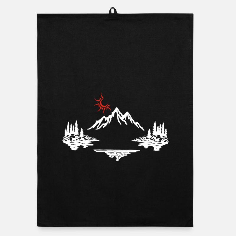 White Mountain Landscape Organic dish towel