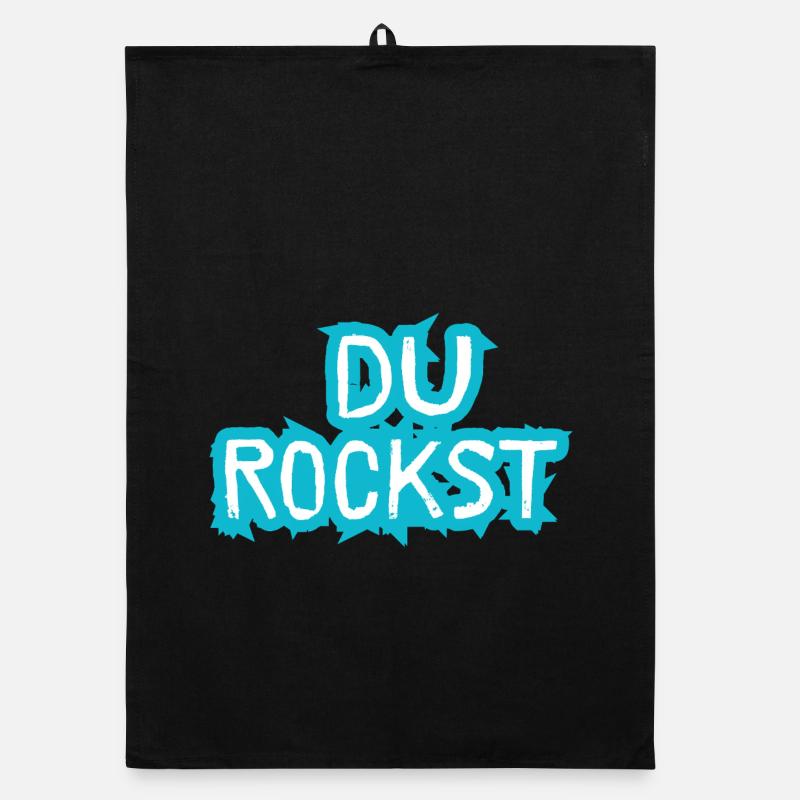 Du Rockst Design Geschenkidee Organic Geschirrtuch