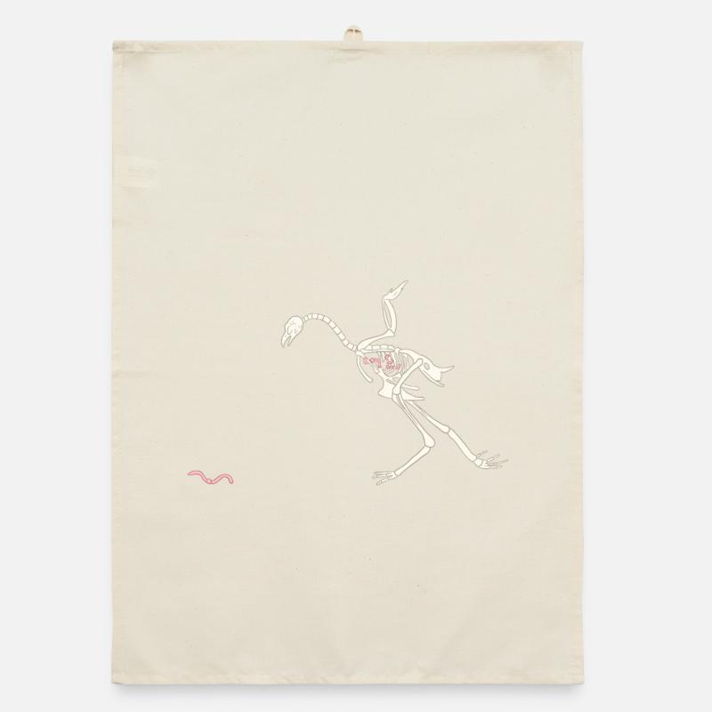 Poule en coquille libre et heureuse Torchon bio