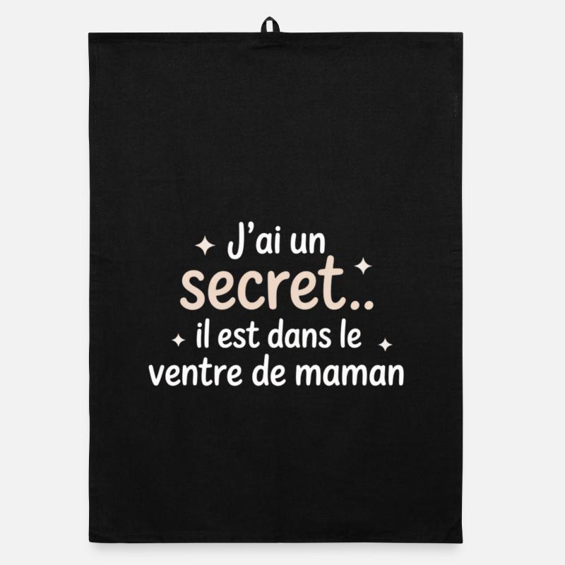 Secret dans le ventre de maman Torchon bio