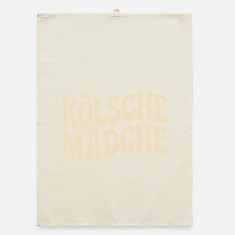 Kölsche Mädche Karneval Köln Kölle Kölsch Mädchen Organic Geschirrtuch