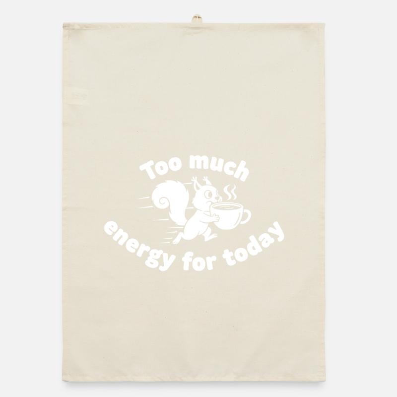 Coffee Squirrel: Too much energy today Organic dish towel
