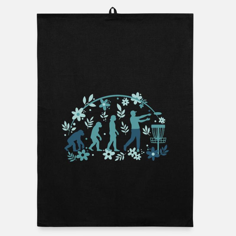 Disc Golf Evolution Drôle de Disc Golfeur Flying Disc Torchon bio