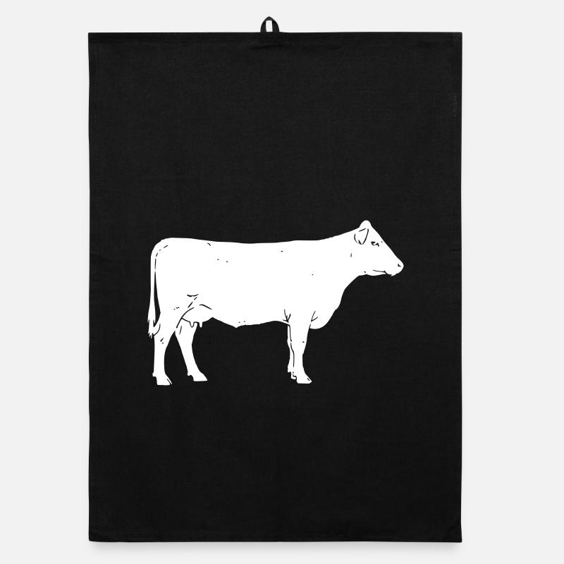 Cow Cattle Farm Farmer Vector Organic dish towel