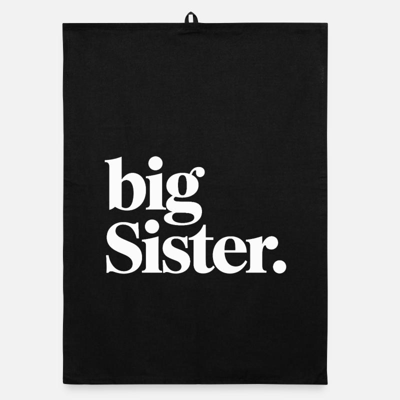 Big Sister Typography Organic dish towel