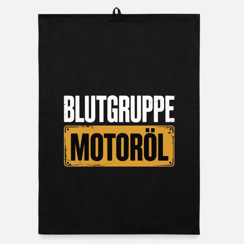 Blood Type Engine Oil Screwdriver Design Organic dish towel