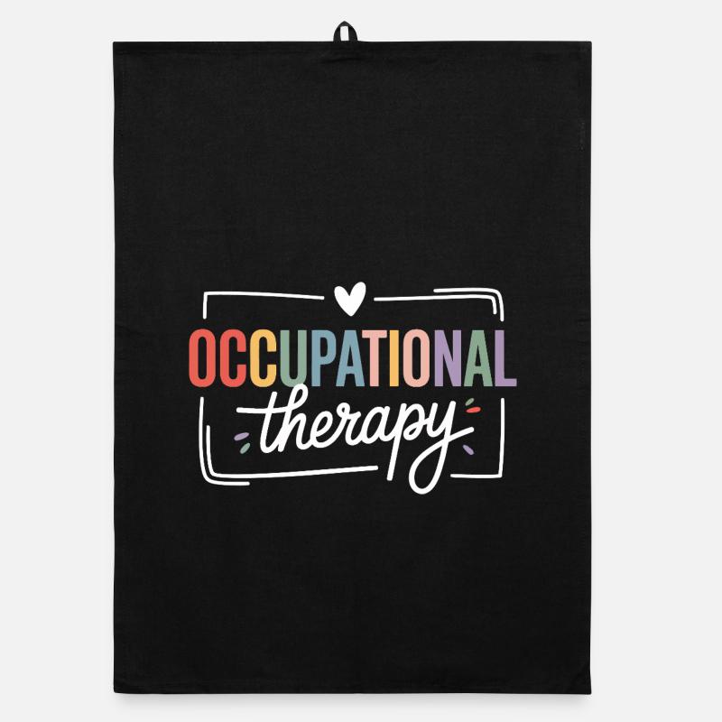 Farbige Berufstherapie Typografie Organic Geschirrtuch