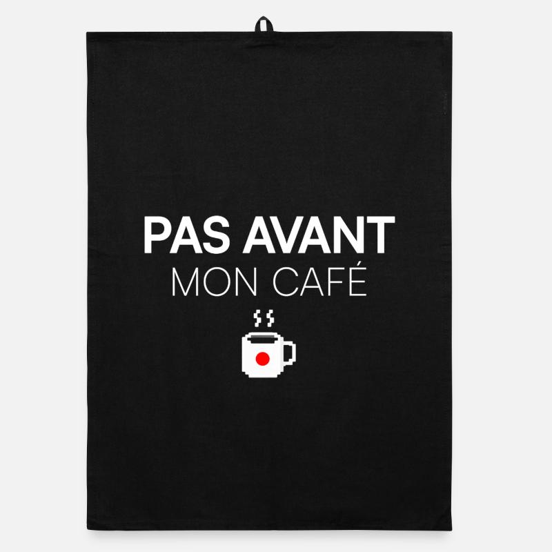 NICHT VOR MEINEM KAFFEE. | Morgenhumor - Organic Geschirrtuch - Schwarz