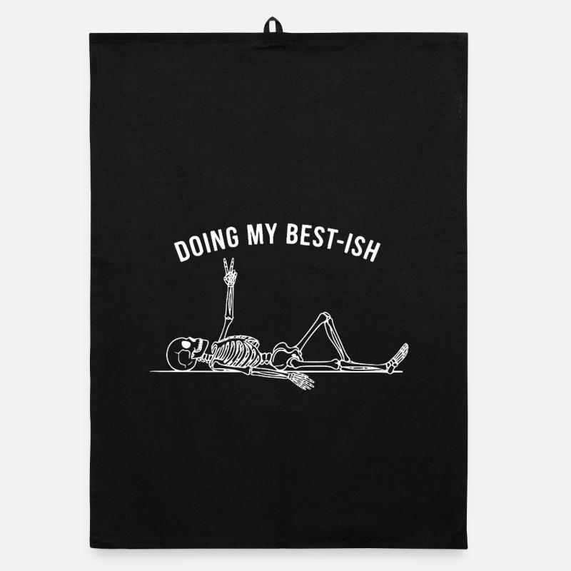 Doing My Best-Ish Skeleton Organic dish towel