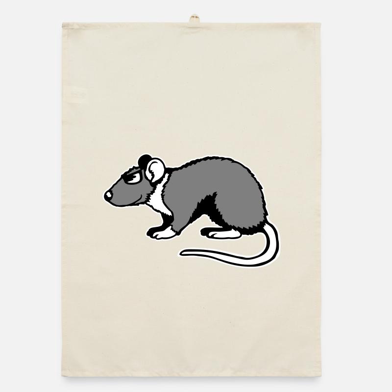 Cool Rat Sunglasses Side Funny Rodent Organic dish towel