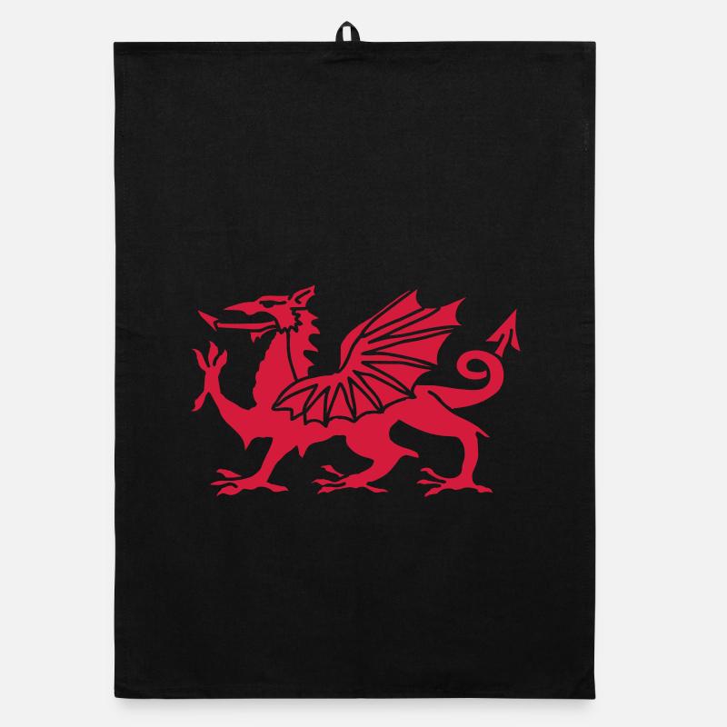 Welsh Dragon Organic dish towel