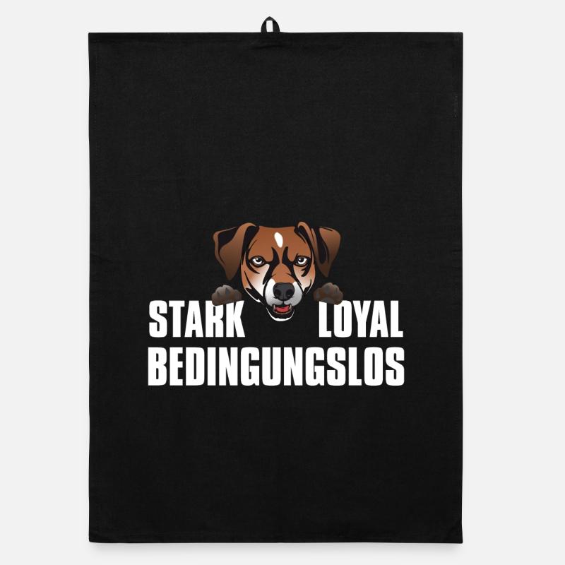 Jack Russell Strong - Loyal - Unconditional Organic dish towel