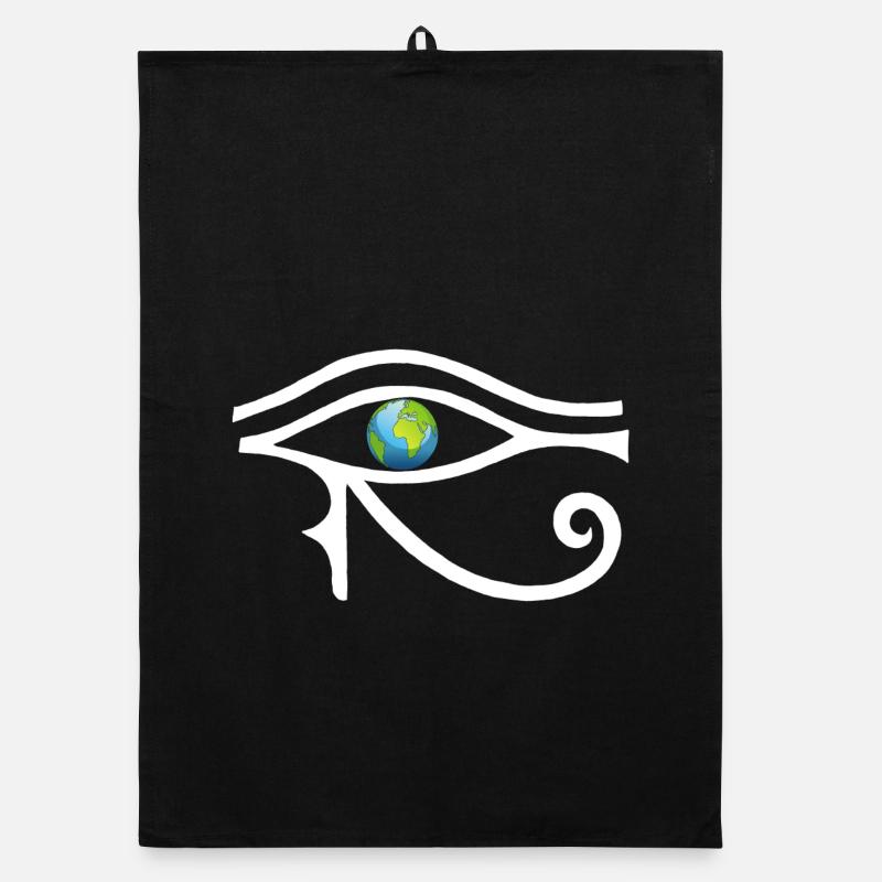 Regard sur le monde (blanc) Torchon bio
