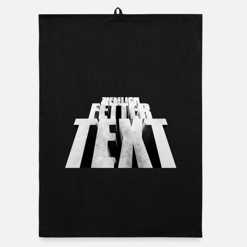 Pretty bold text Organic dish towel