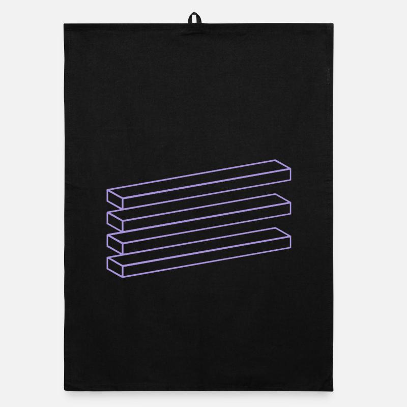 Optical Illusion Geometry Minimalist Puzzle Organic dish towel