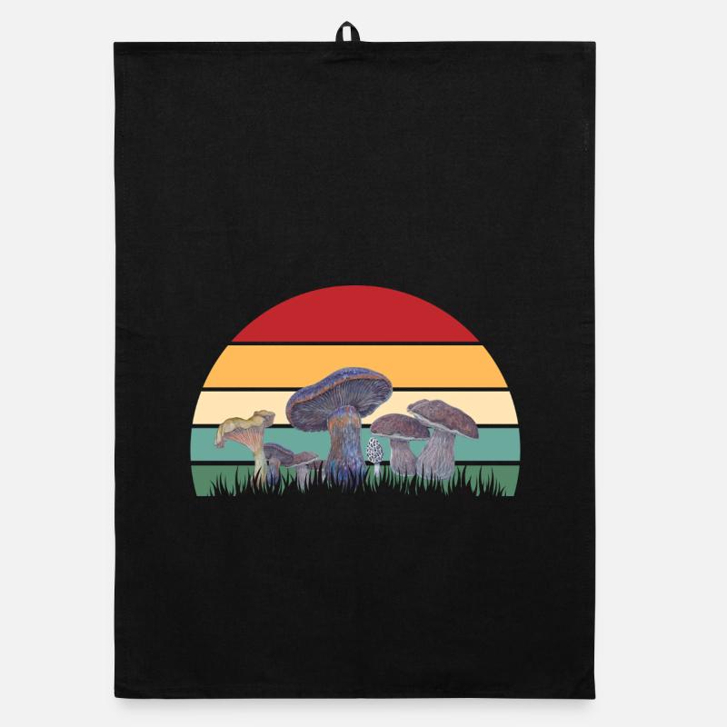 Mycological Sunset Pattern Organic dish towel