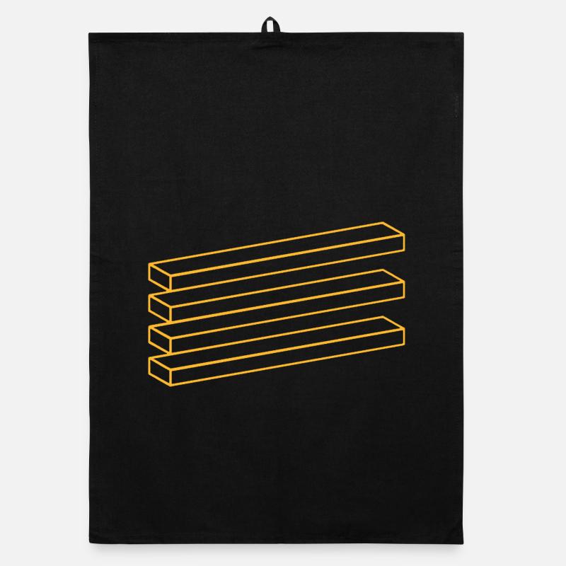 Optical Illusion Geometry Minimalist Puzzle Organic dish towel