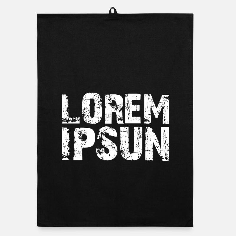 LOREM_IPSUN - Ekologisk Diskhandduk - svart