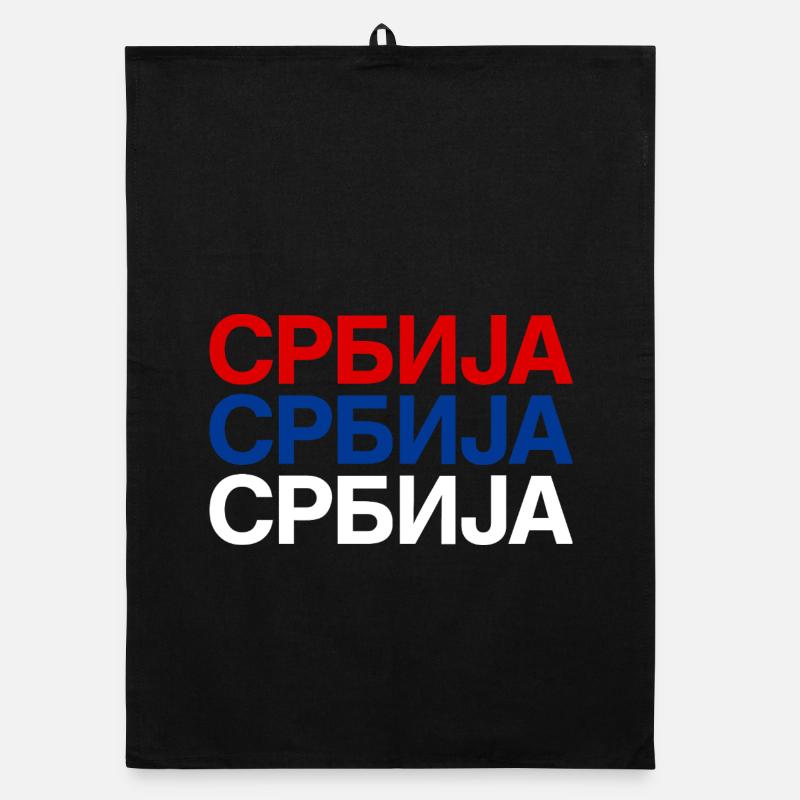 Drapeau serbe Serbien Torchon bio