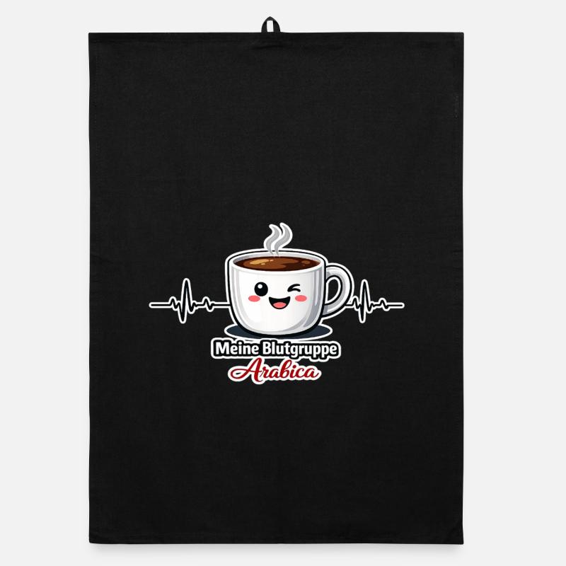 Meine Blutgruppe Arabica-Kaffeetrinker Spruch Organic Geschirrtuch