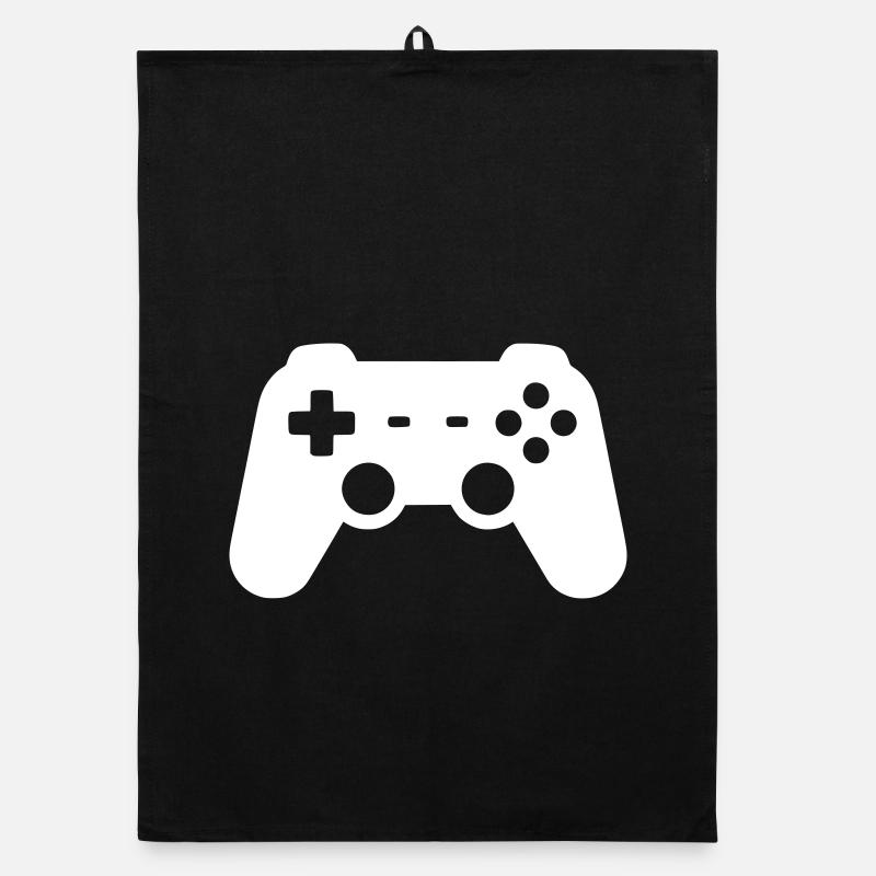 Controller Silhouette Icon Organic Geschirrtuch
