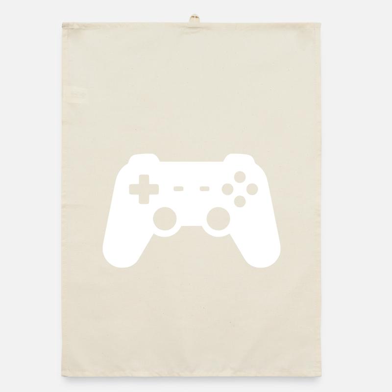 Controller Silhouette Icon Organic Geschirrtuch