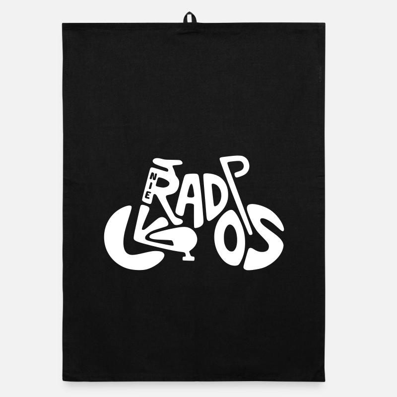 Funny Bicycle Sayings - Never Wheelless Organic dish towel