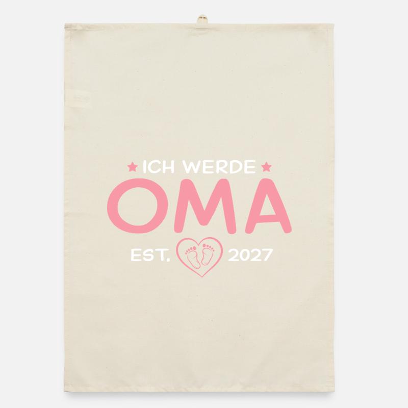 Ich werde Oma 2027 – Stolze Großmutter Organic Geschirrtuch