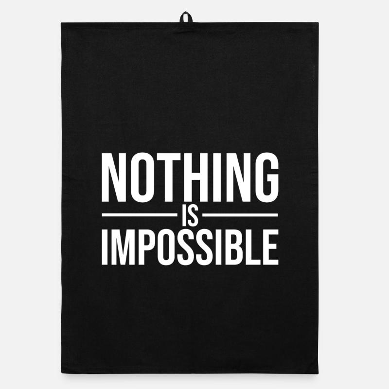 Rien n’est impossible Typographie en gras Torchon bio